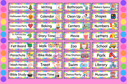 Visual Pocket Chart Daily Daycare Schedule| Home Daycare, Preschool, Childcare or Dayhome |