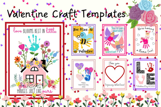Valentines Craft Keepsake, Handprint/footprint Art, Daycare Activity, Parent gift for Preschool and childcare, Valentines day craft keepsake