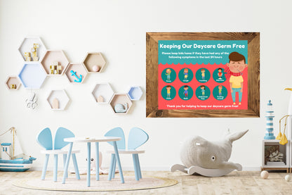 Daycare Health Posters | Primary Colors