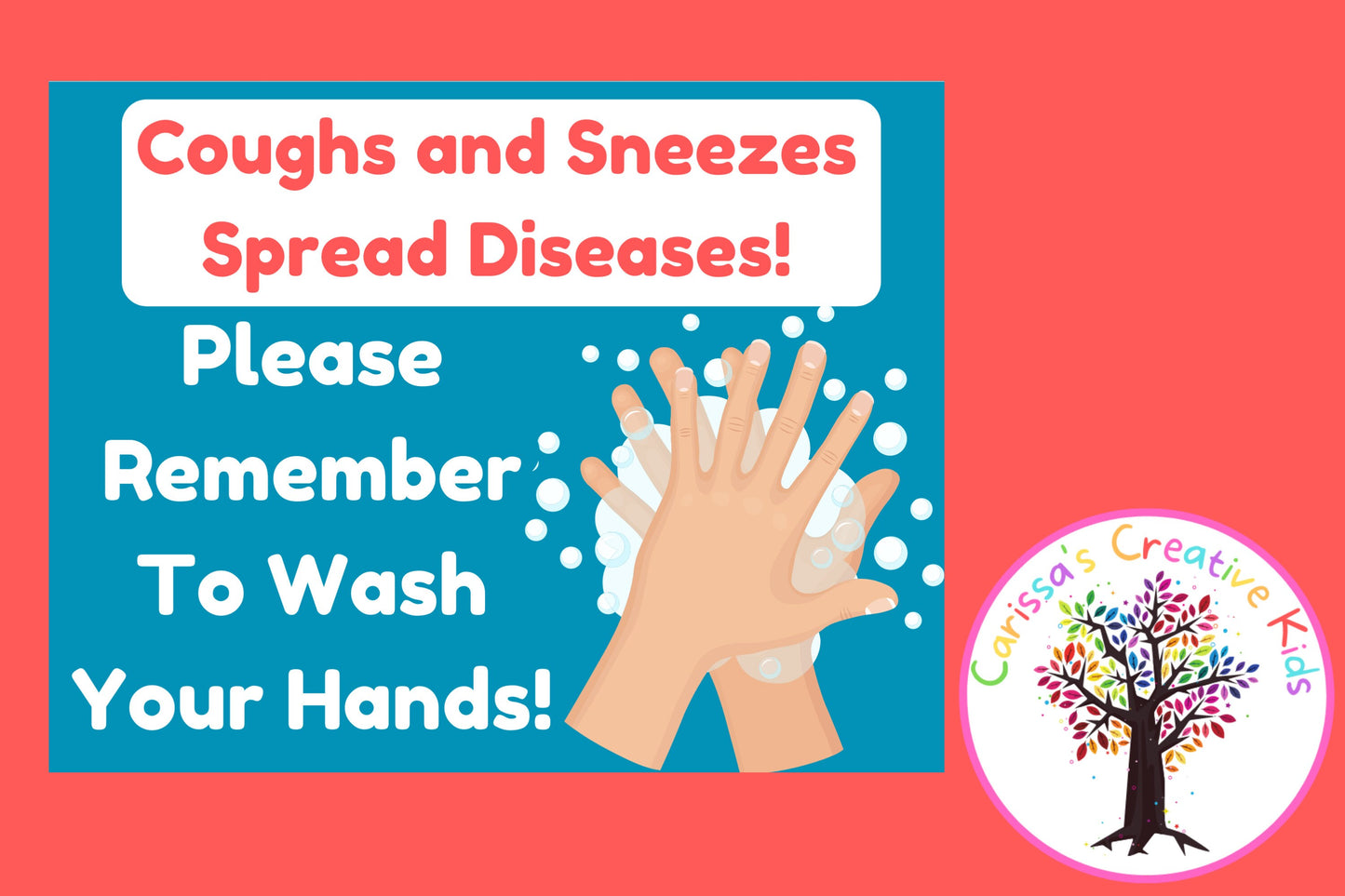 Daycare Health Posters | Primary Colors