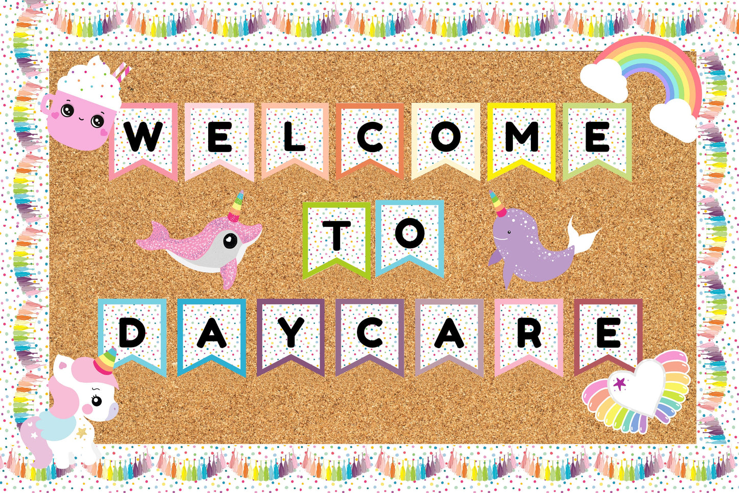 Welcome To Daycare | Nursery Decoration | Bulletin Board | Childcare Center | Preschool | Cute  Banner | Playroom Wall Sign | Welcome Sign