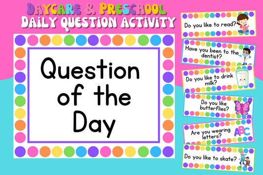 Pre K Question of the Day | Daycare or Preschool activity | Pre K Sight Words | Kindergarten sight words | Home Daycare | Childcare Center