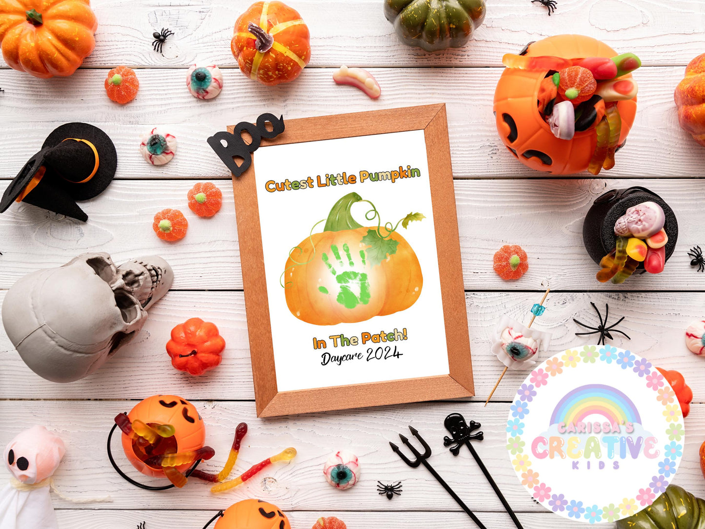 Pumpkin Handprint Art Printable, Pumpkin Printable, Fall Art Print, Preschool Pumpkin Printable, Preschool Fall Art, Handprint Art | Daycare