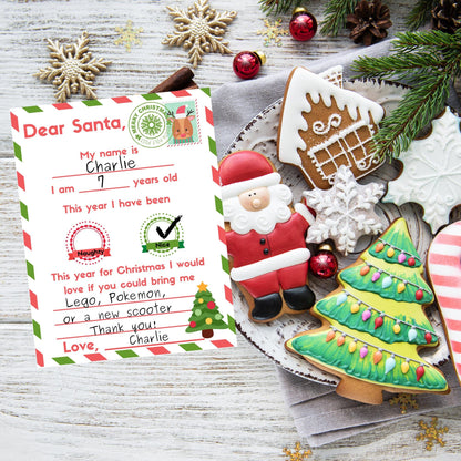 Printable Letter to Santa Claus, Dear Santa Letter Template, Santa Claus Christmas Letter, Letter to Santa Printable, Dear Santa Letter