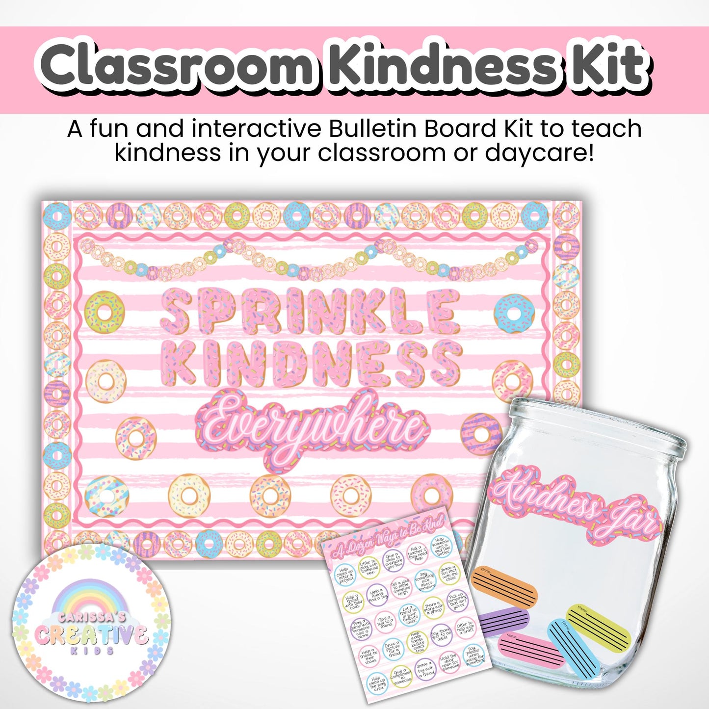 Sprinkle Kindness Bulletin Board Kit | Kindergarten Classroom Decor Theme