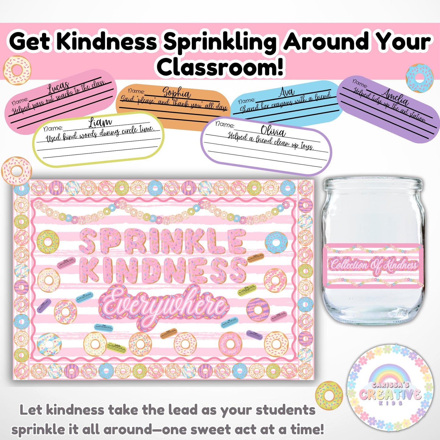 Sprinkle Kindness Bulletin Board Kit | Kindergarten Classroom Decor Theme