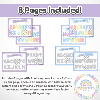 Letter Matching Toddler Activity | Preschool Table Top Game