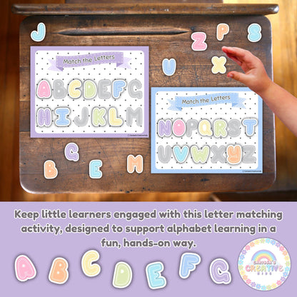 Letter Matching Toddler Activity | Preschool Table Top Game