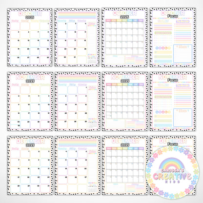 2025 Monthly Calendar Pages