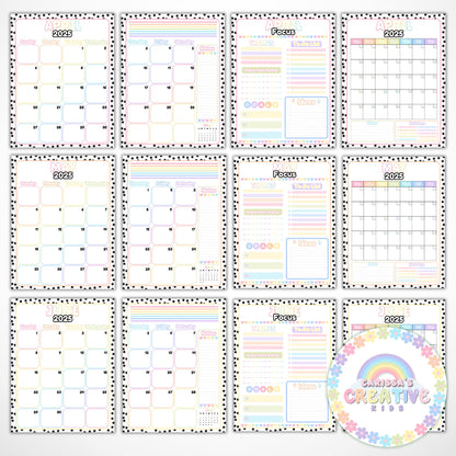 2025 Monthly Calendar Pages