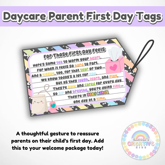 Daycare Gift Tag for New Parents | Digital Download | Heartfelt Daycare Gift for Parents | Daycare Welcome Gift Tag
