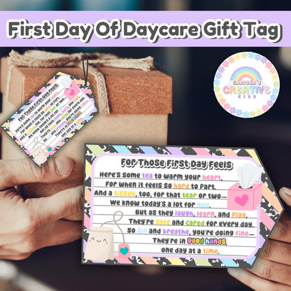 Daycare Gift Tag for New Parents | Digital Download | Heartfelt Daycare Gift for Parents | Daycare Welcome Gift Tag