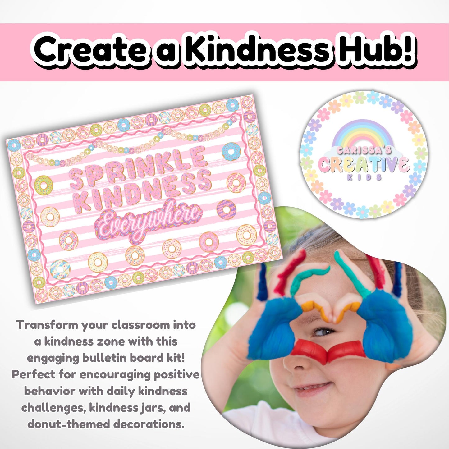 Sprinkle Kindness Bulletin Board Kit | Kindergarten Classroom Decor Theme