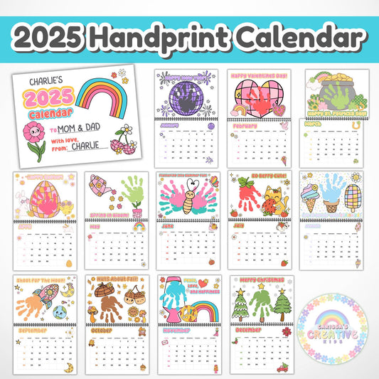2025 Handprint Calendar | Printable Keepsake Art