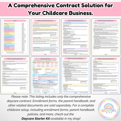 Daycare Contract | Editable Template