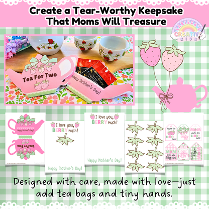 Create a meaningful, tear-worthy keepsake for Mother’s Day with this printable DIY gift kit for kids. Includes a tea bag card template, handprint craft, and personalized elements that moms will treasure. Designed for preschool, daycare, and kindergarten classrooms, this kit makes it easy for providers to help children give heartfelt gifts using printable pages and simple additions like real tea bags.