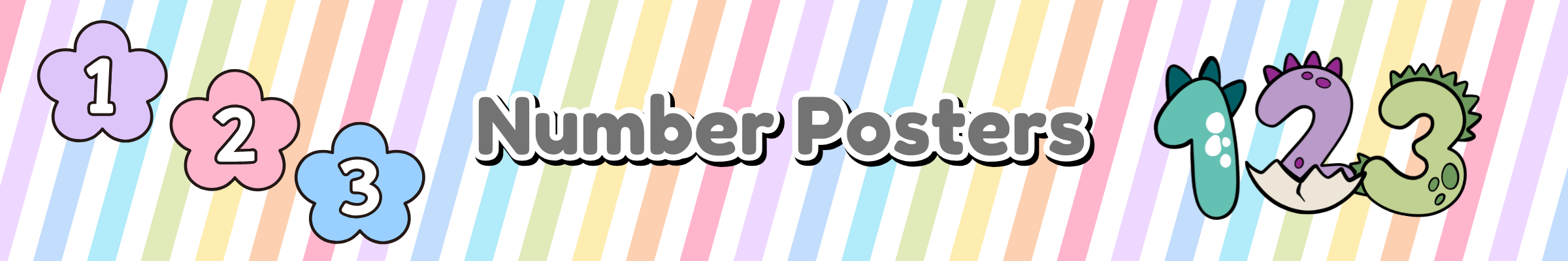 Printable Number Posters | Daycare, Preschool & Classroom Decor Banner