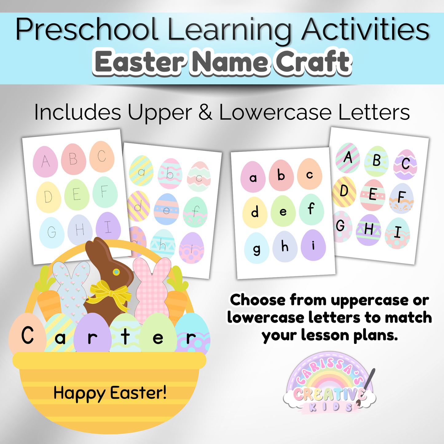 A must-have Easter activity for teachers, daycare providers, and homeschool parents. Fun and educational!