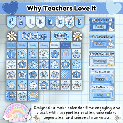 Silly Goose Classroom Calendar – Editable Preschool & Daycare Calendar Set
